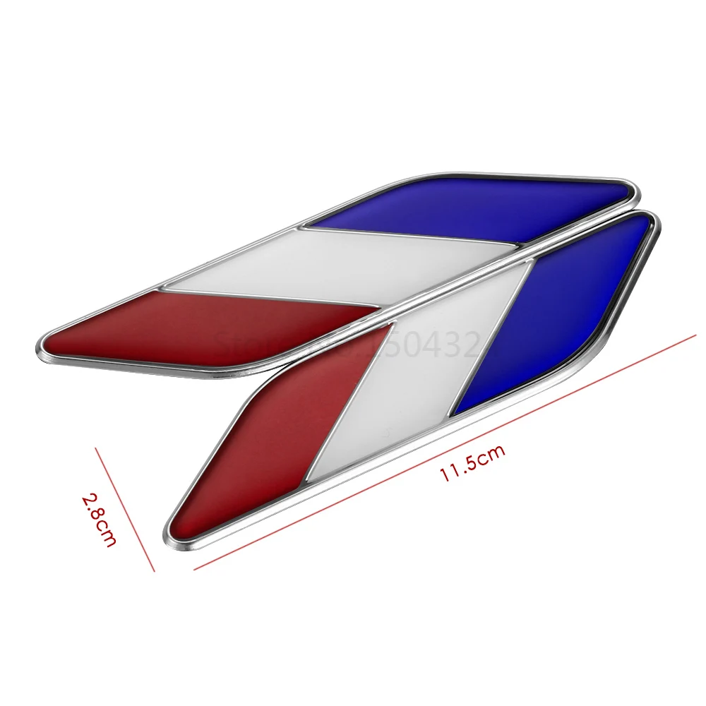 2 шт./компл. автомобильный Стайлинг 3D Алюминиевый Французский флаг логотип лист
