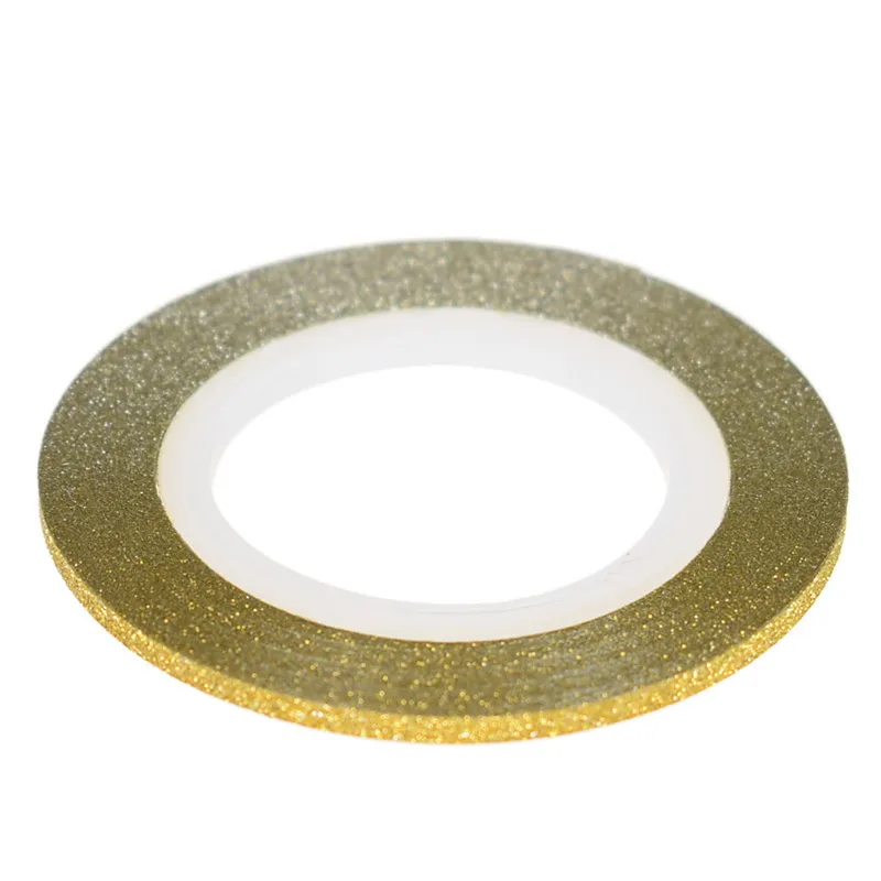 Gold-1mm Горячая 1 Rolls Nail Книги по искусству блеск золота Розовый зачистки лента линия полосы Декор Инструменты ногтей Стикеры школьные принадлежности канцелярские лента - Цвет: Gold-1mm