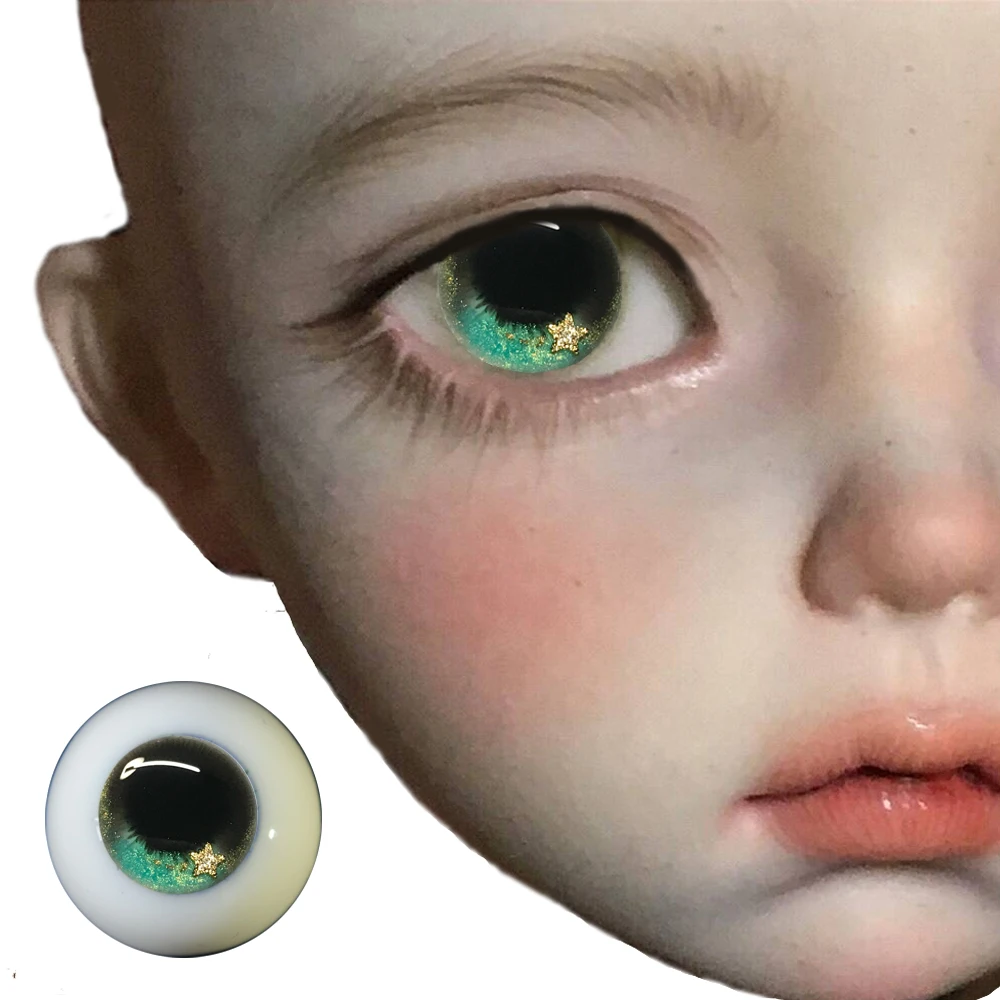 Bjd зеленый отдых bid зрачок очечник 12 мм 14 16 18 20 22 акриловый eyeball bjd кукла ручной