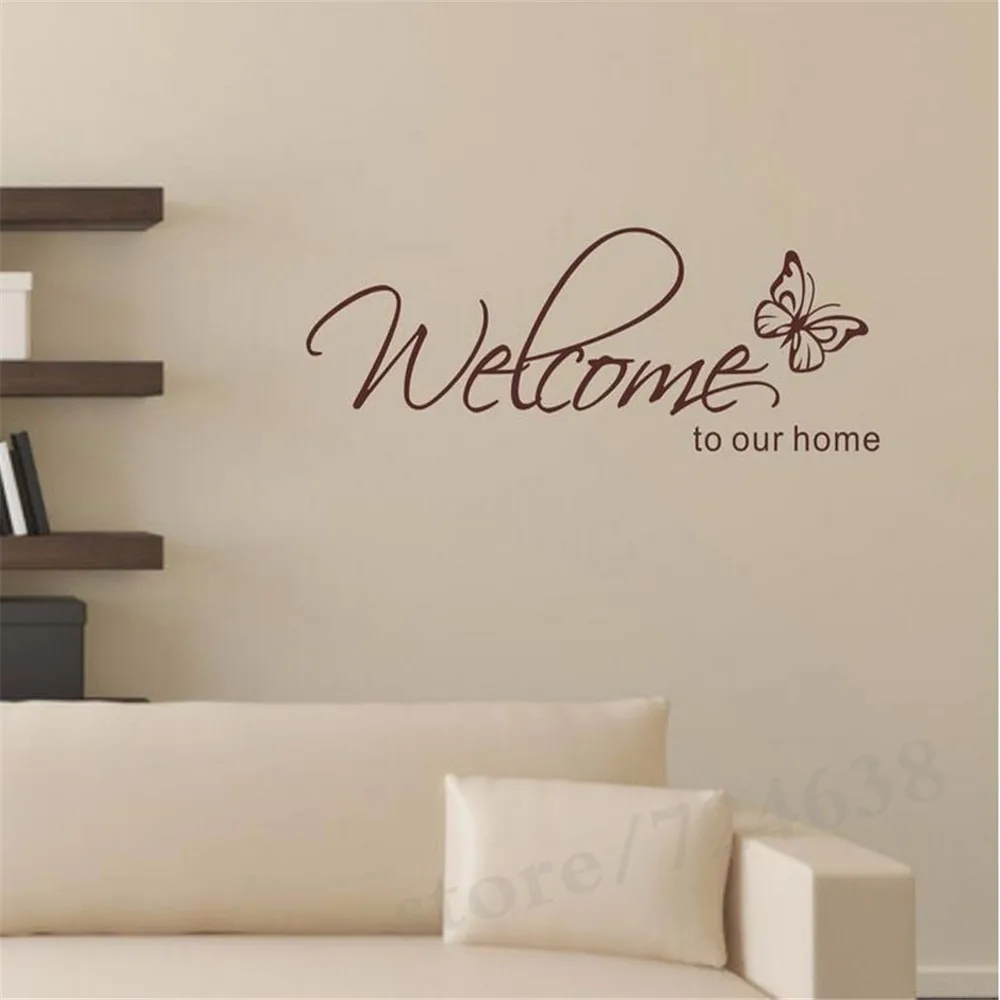 Наклейки Муро домашний декор &quotДобро пожаловать в наш дом&quot текстовые узоры