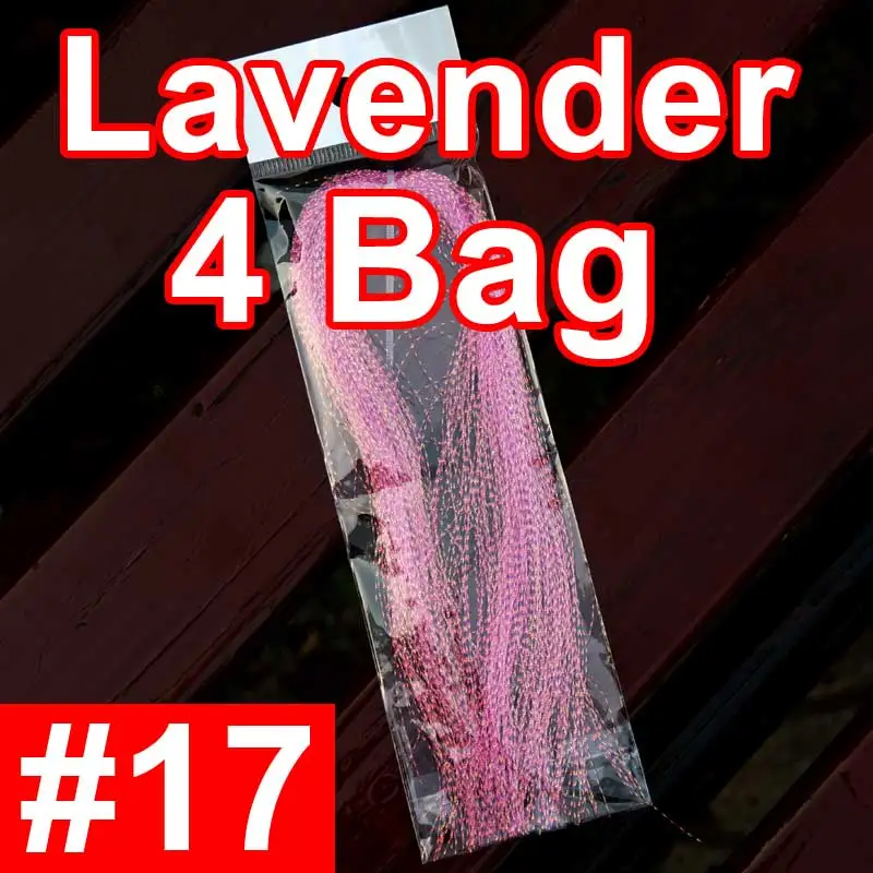 4 bags color n17 4 упаковки приманка с крючками материал для изготовления витой Flashabou Голографическая мишура для ловли нахлыстом завязывание Кристалл Вспышка - Цвет: 4 bags color n17