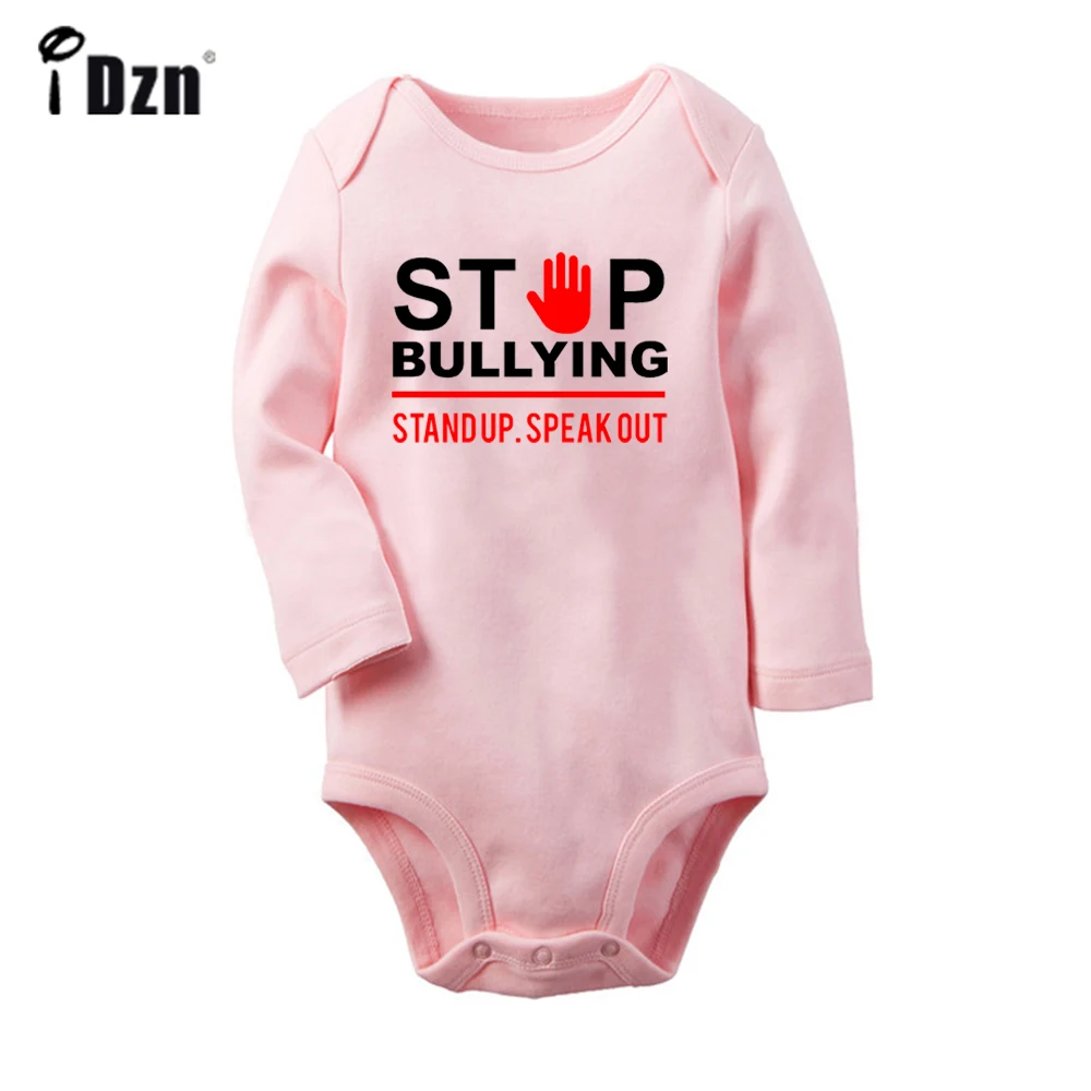 

Stop Bullying Stand Up Speak Out Design Newborn Baby Boys Girls Outfits Jumpsuit Print Infant Bodysuit Clothes 100% Cotton Sets