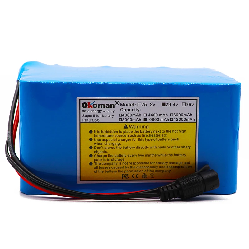 Okoman 7S4P 29 4 V 10Ah 18650 литиевая батарея 10000 mAh Электрический велосипед легкий литий