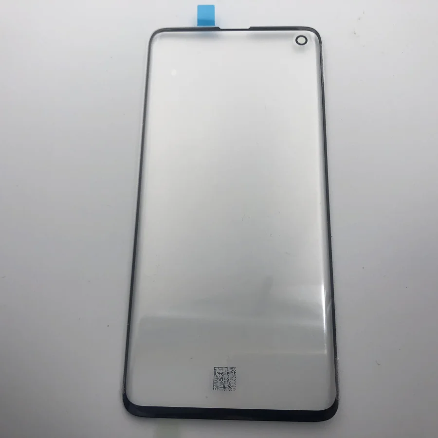 S10 black Оригинальная передняя внешний Стекло объектив Сенсорный экран Замена для samsung Galaxy S10 S10e S10 плюс G970 G975 G970F G975F SM-G970F - Цвет: S10 black