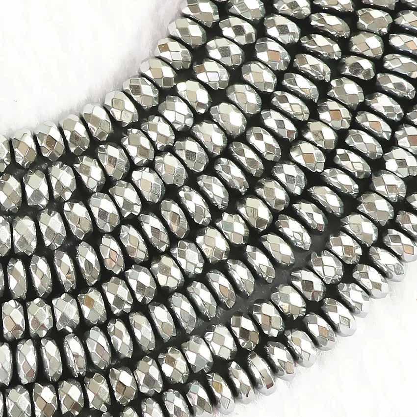 

Silver-color natural stone nomagnetic hematite 5 style tube circle star abacus heart loose beads diy jewelry 15inch B211