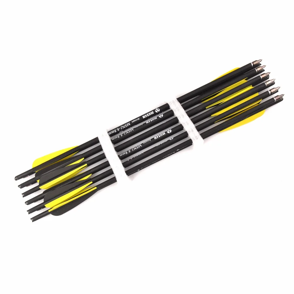 

20 Inches Crossbow Carbon Arrow Diameter 8.8mm 125 Grain for Target Arrow Archery Hunting Shooting