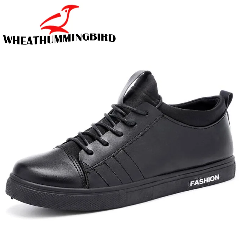 Новинка 2019 мужская кожаная повседневная обувь модные дышащие кроссовки на