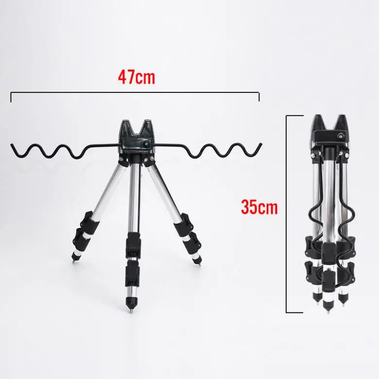 35-62cm Aluminum Alloy Telescopic 7 Groove Fishing Rod Holder Collapsible Tripod Stand Sea Pole Bracket | Спорт и развлечения
