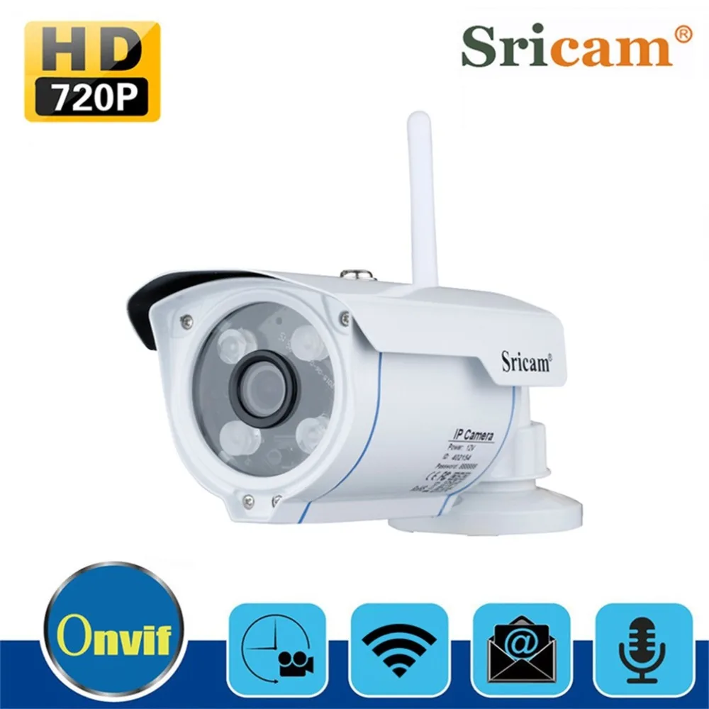 Sricam 720P HD IP камера wifi Водонепроницаемая камера ночного видения с датчиком движения Onvif 2,4 P2P камера видеонаблюдения H.264 камера безопасности