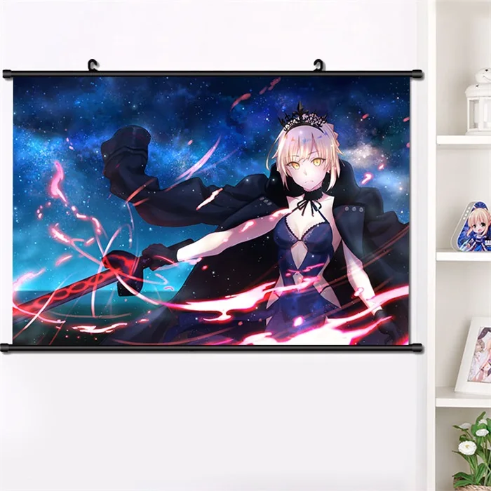 G Японская игра-аниме Fate/stay night Saber Alter FGO настенный Свиток Плакат манга настенные подвесные плакаты украшение дома 40*60 см - Цвет: G