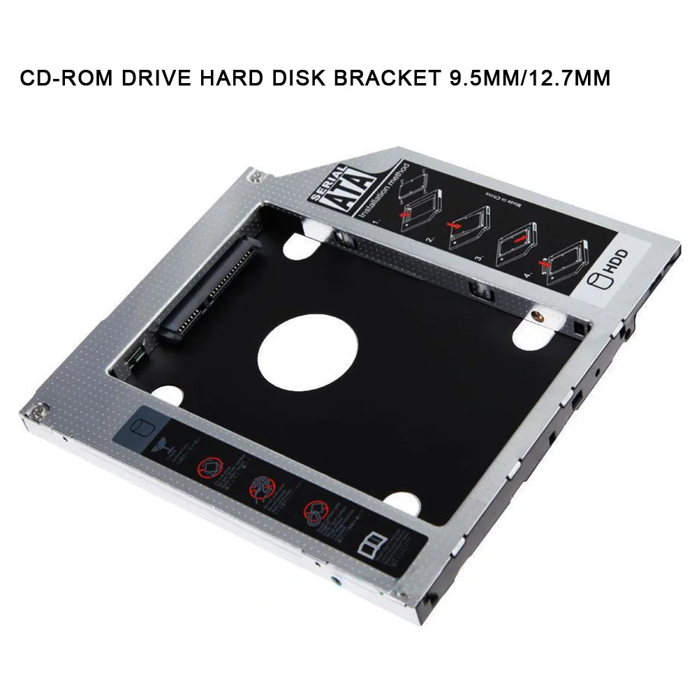 Новый 9 5 мм/12 7 мм SATA HDD SSD жесткий диск CD-ROM кронштейн Caddy Bay для MacBook Windows XR649 |