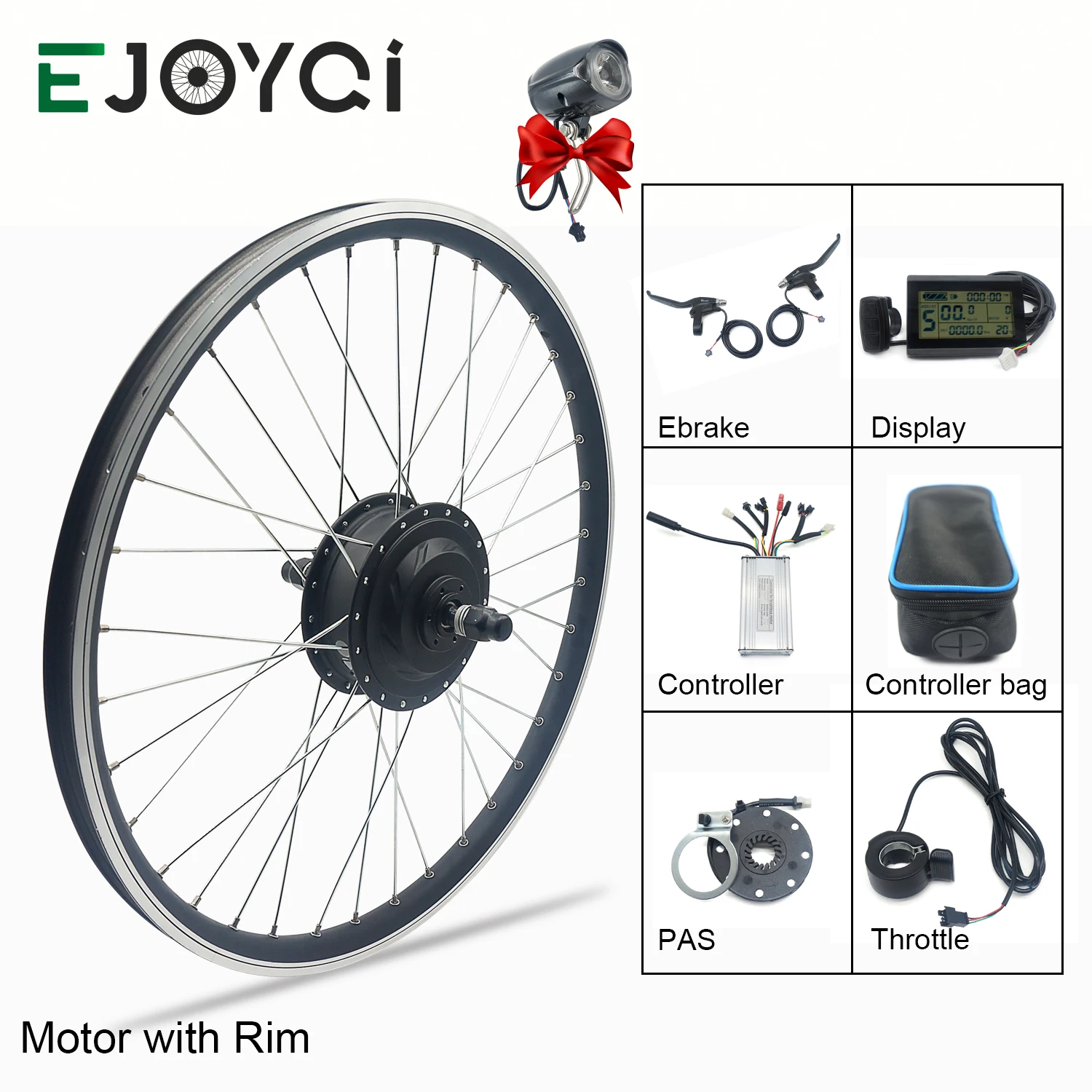 EJOYQI Ebike конверсионный Комплект 36 В/48 В 350 Вт Мотор Ступицы переднего колеса со спицами и ободом