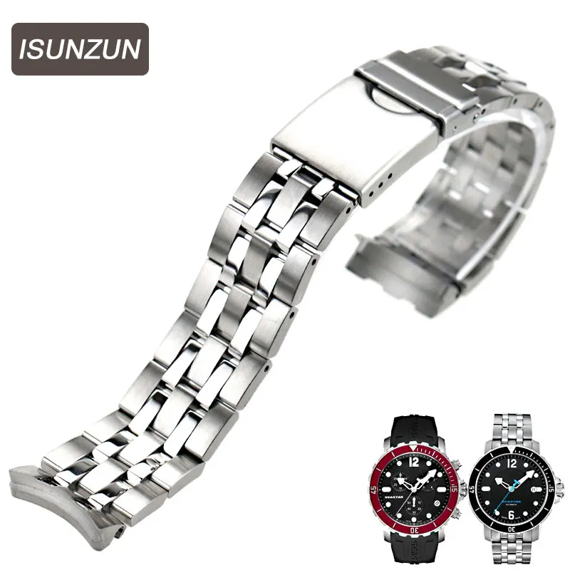 ISUNZUN Hot Sale Watch Band for Tissot RS200 T066 Watch Strap T067417A Steel T066.407 Steel Watch Band Fast Shipping