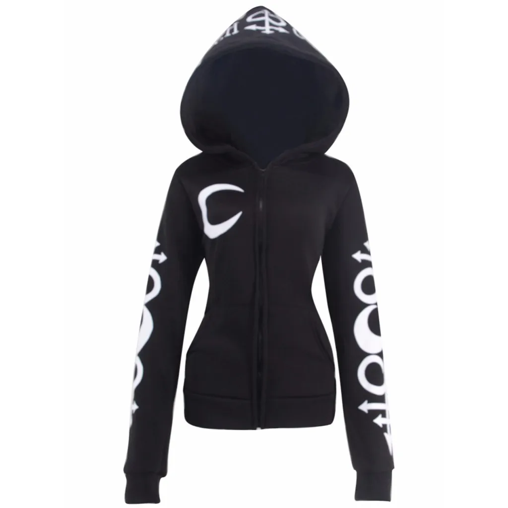 Куртка MUQGEW с принтом черепа крутая уличная одежда Женская свободная Готическая