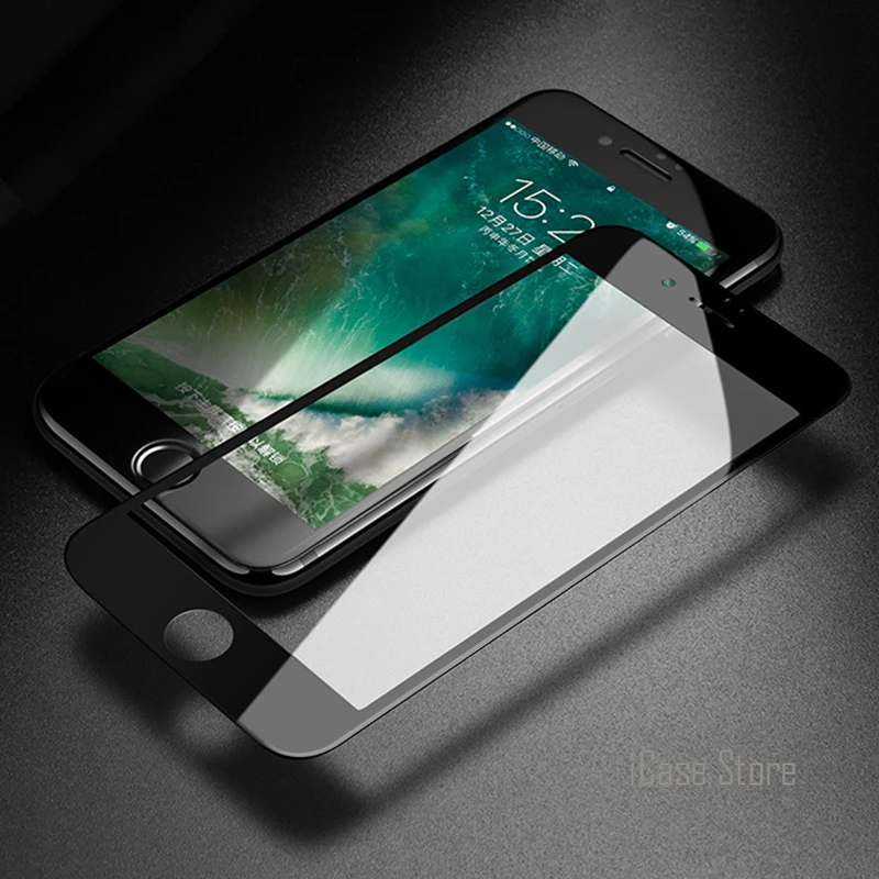 Премиум протектор экрана закаленное стекло для iPhone 7 3D матовая мягкая защита