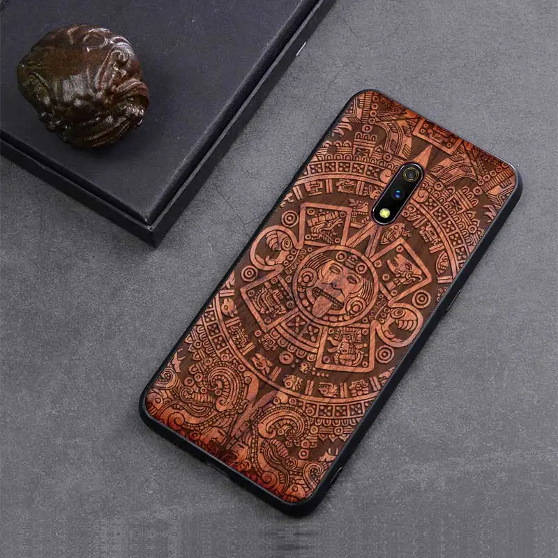 color 1 Новинка, чехол OPPO Realme X, тонкая деревянная задняя крышка, TPU, чехол-бампер для OPPO Realme X, чехол для телефона s - Цвет: color 1