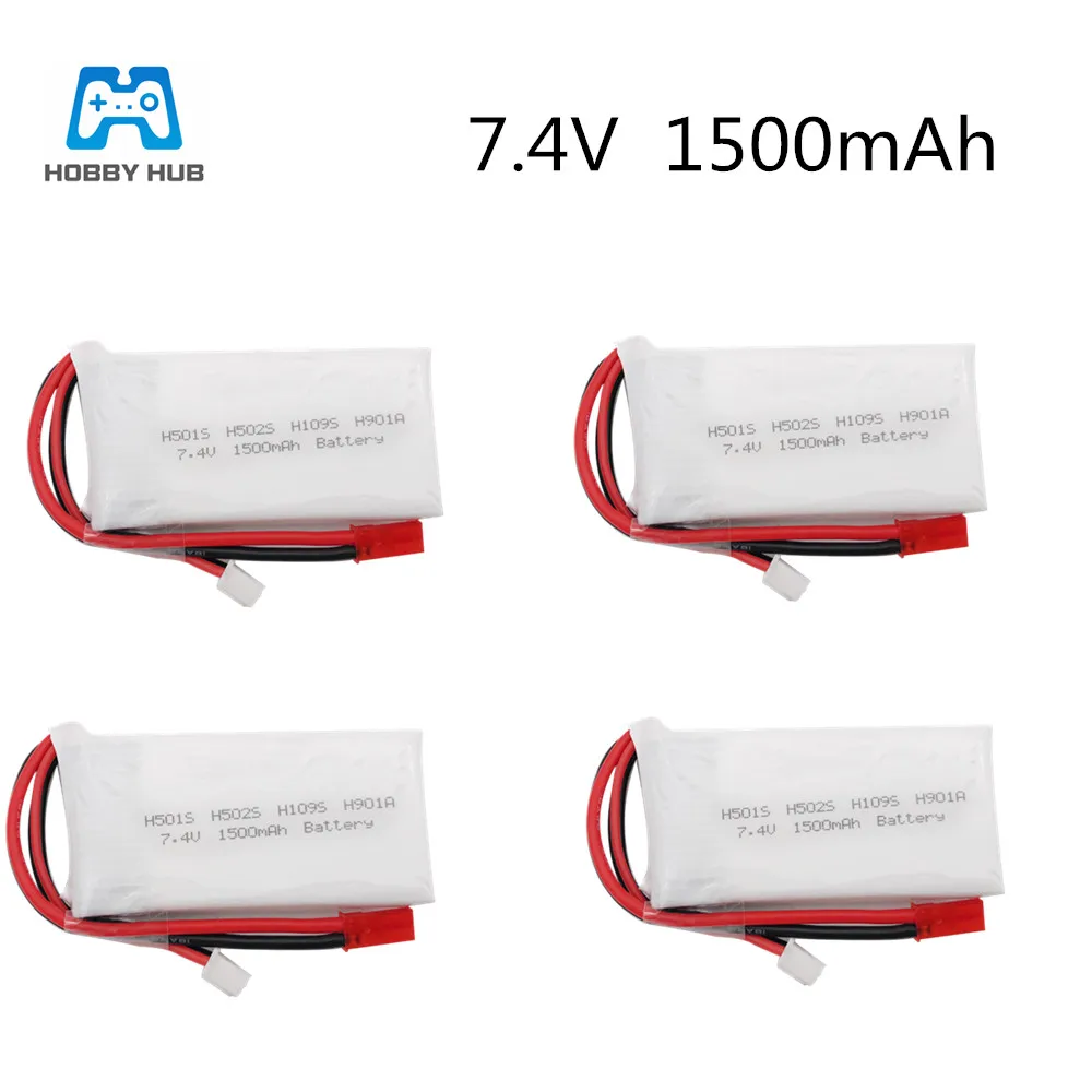 Батарея Lipo для H501S H502S H109S H901A, 7,4 В, 1500 мАч