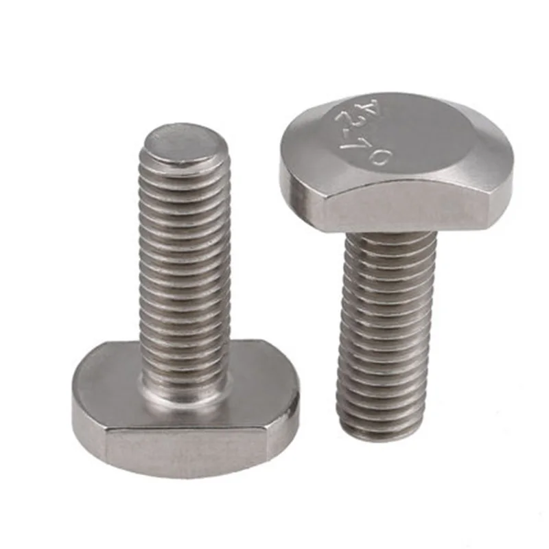 

1pcs M10 304 stainless steel T-bolt T-slot bolts T-shaped platen screw GB37 20mm-60mm Length