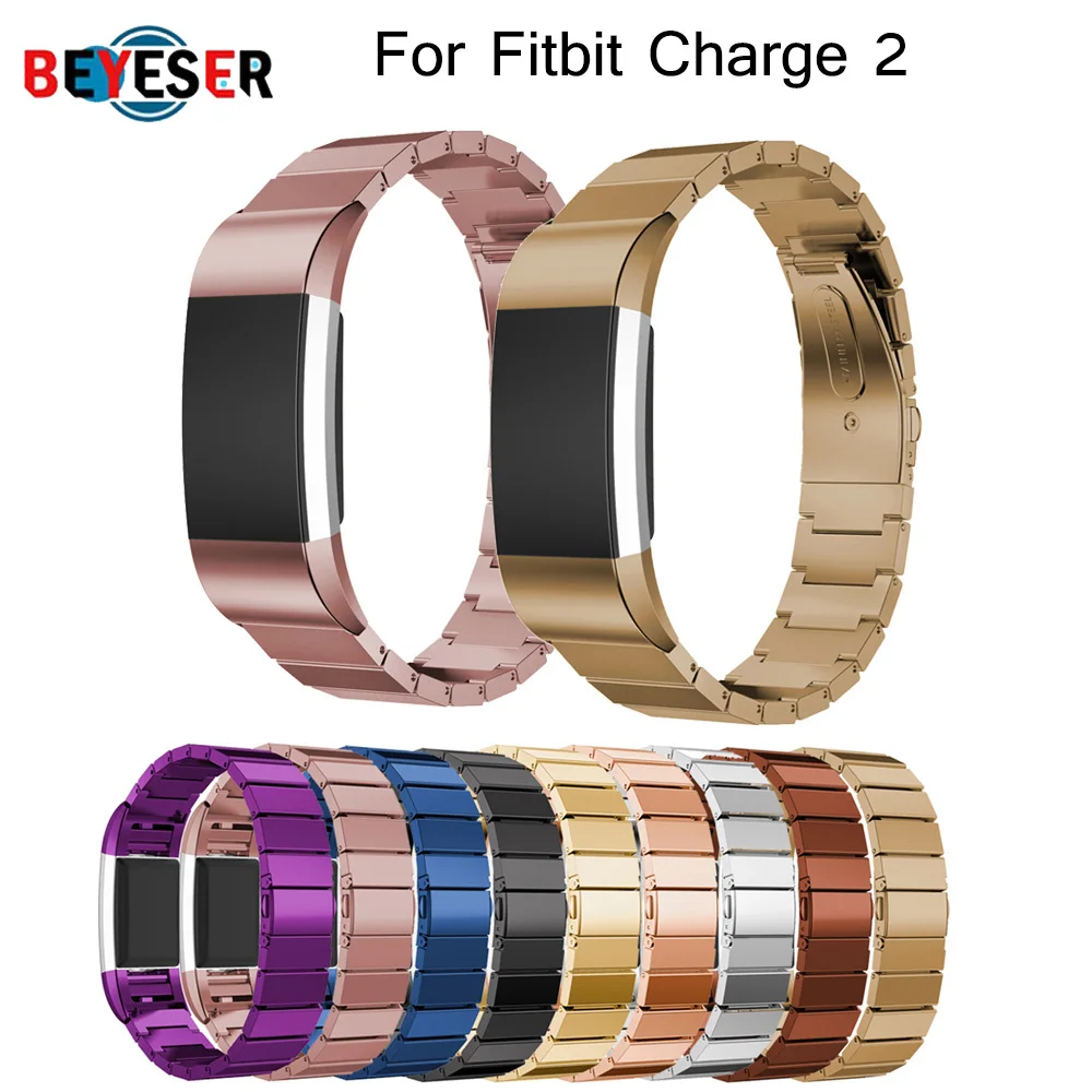 

Metal Strap For fitbit charge 2 band strap Screwless Stainless Steel Bracelet For Fitbit charge2 Wristbands Replace Accessories