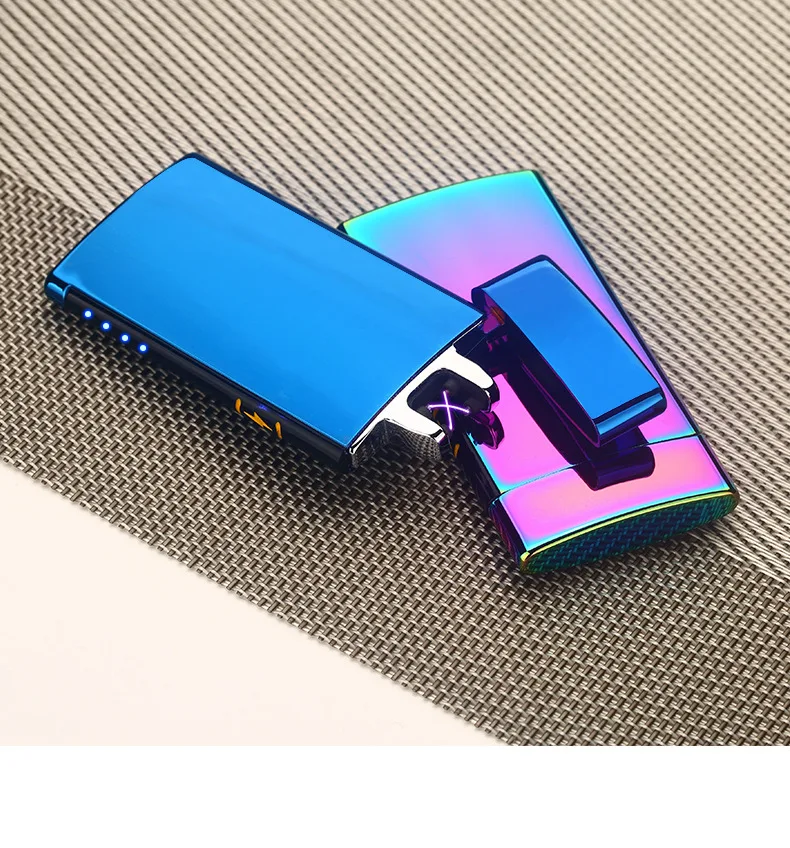 Двойная дуга Индукционная Зажигалка плазменная USB изменяющая ветрозащитный негорящий электрические зажигалки электронная сигара Зажигалка импульсная