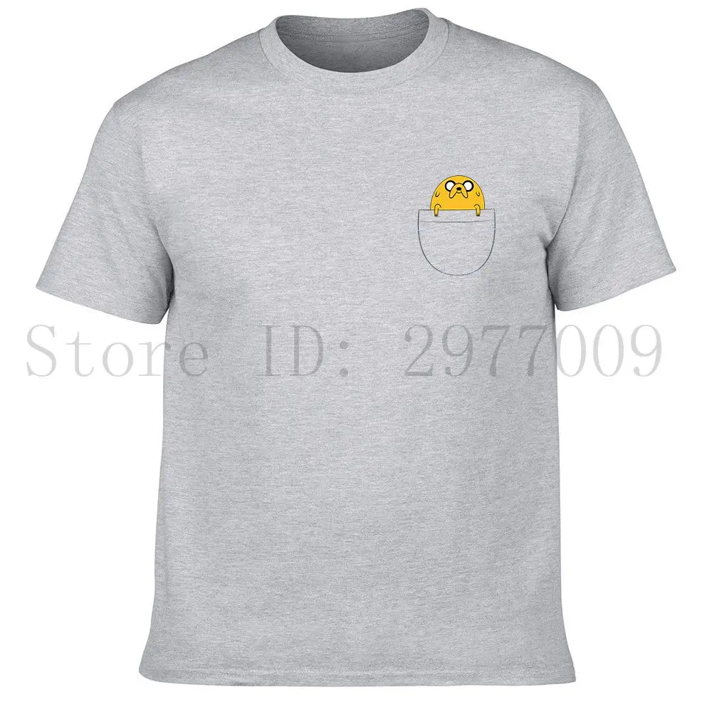 Мода Приключения Время Экипаж Шеи Футболка в Карман Взрослых мужская Синий 2017