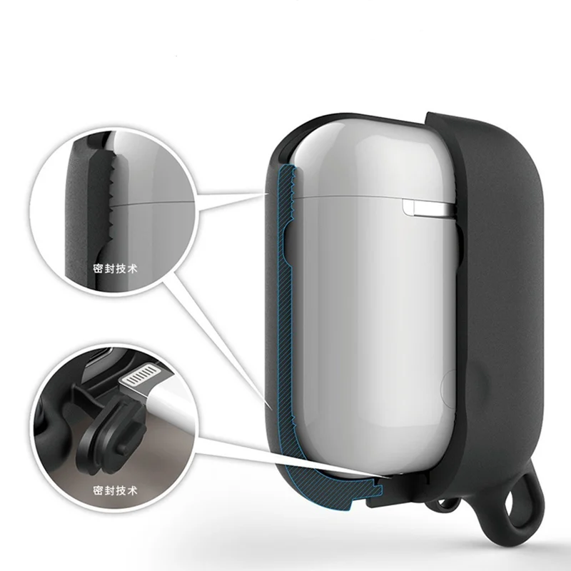 Водонепроницаемый чехол для наушников для Airpods 1 2 чехол Модный мягкий полный защитный чехол для Airpods 2 Чехол Мягкий силиконовый чехол