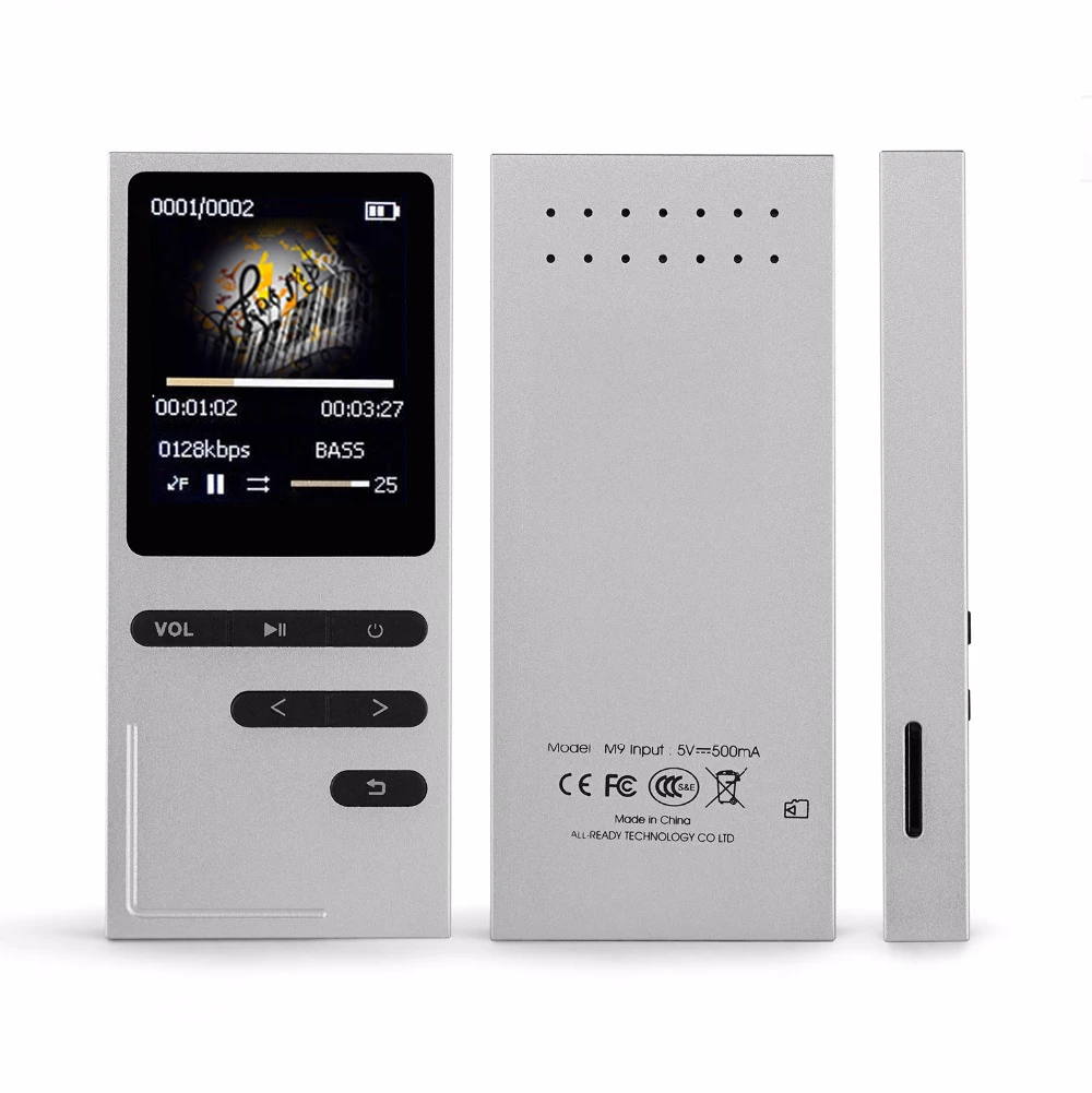 C18 8 Гб MP3 плеер HiFi металлический музыкальный плеер Loseless APE FLAC аудио плеер встроенный динамик FM радио Запись голоса TF карта