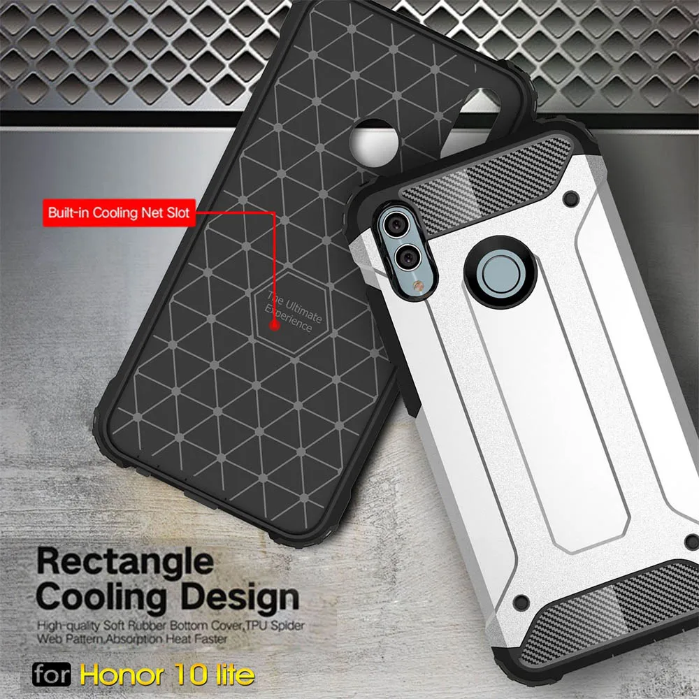Rugged Soft Cover For Huawei Honor 10 Lite P Smart 2019 Anti Knock Phone Case Hybrid Hard Tough Dual Layer Armor Shockproof |