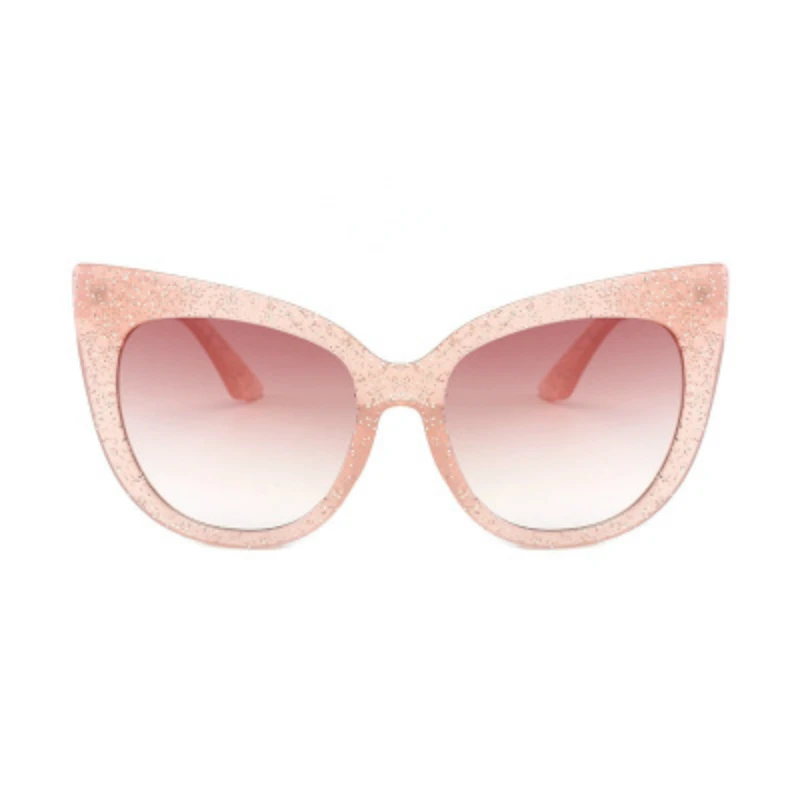 FENCHI Солнцезащитные очки женские cateye винтажные дизайнерские брендовые солнцезащитные очки для женщин блестящие панк gafas de sol occhiali da sole uomo - Цвет линз: C6 pink