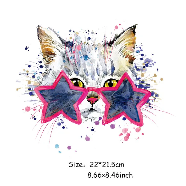DZ172-L DIY нашивки в виде животных модная одежда наклейки теплопередача железные нашивки для футболок платья стираемые наклейки лиса собака патч - Цвет: DZ172-L