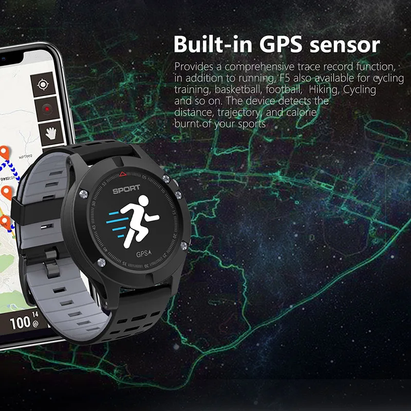 Оригинальные мужские Смарт часы для бега с gps альтиметр барометр термометр умные