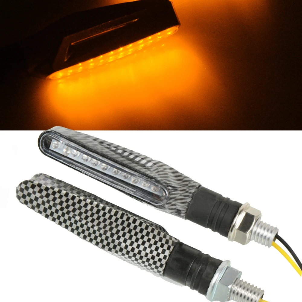 

1 set black Motorcycle 38v LED Flexible Turn Signal Indicator Amber Light For 200 250 390 690 990 RC SMC/SMCR