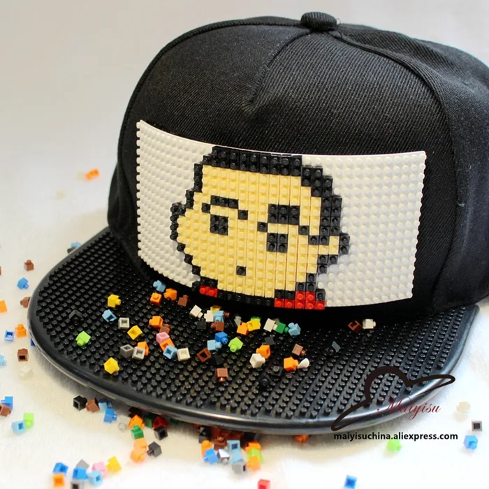 Модные Мультяшные лягушки дизайн DIY Кирпич Snapback шапки для мужчин летние мозаики крутая шляпа для женщин съемные шапки - Цвет: 17