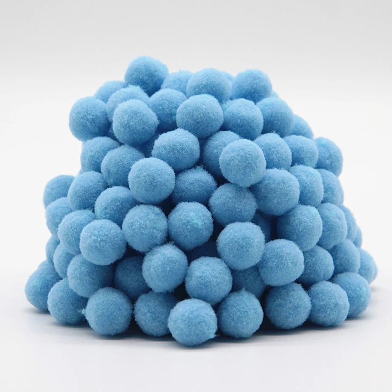 34 lake blue Помпоны 15 мм помпоны многоцветные шары ленты меховые поделки DIY мягкие понпоны Свадебные украшения для шитья на ткани аксессуары 20 г - Цвет: 34 lake blue