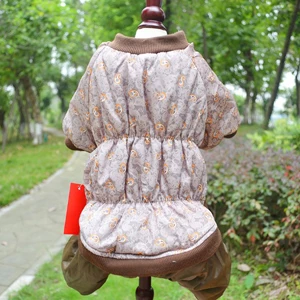 coffee Зимний полиэстеровый теплый комбинезон для собак, Короткие Плюшевые пижамы для любителей домашних животных, одежда для щенков, кошек, костюмы для животных для маленьких собак, чихуахуа - Цвет: coffee