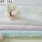 Кружевные занавески wp058  C с вышивкой цветов для гостиной, спальни, прозрачные кухонные занавески, оконные шторы, розовый и белый тюль