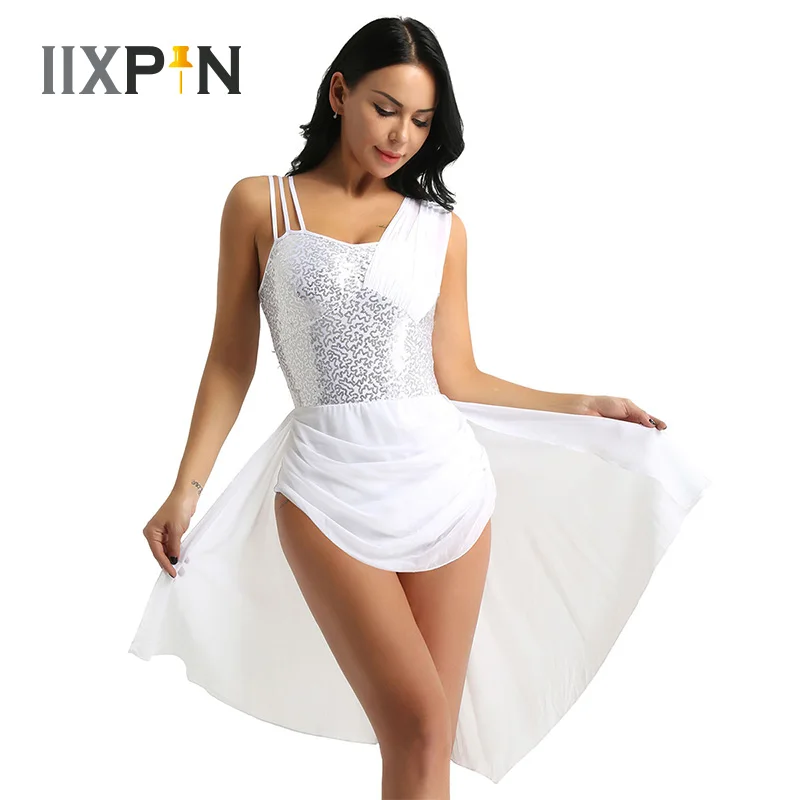 IIXPIN балетное платье для женщин взрослых на тонких бретельках без рукавов с