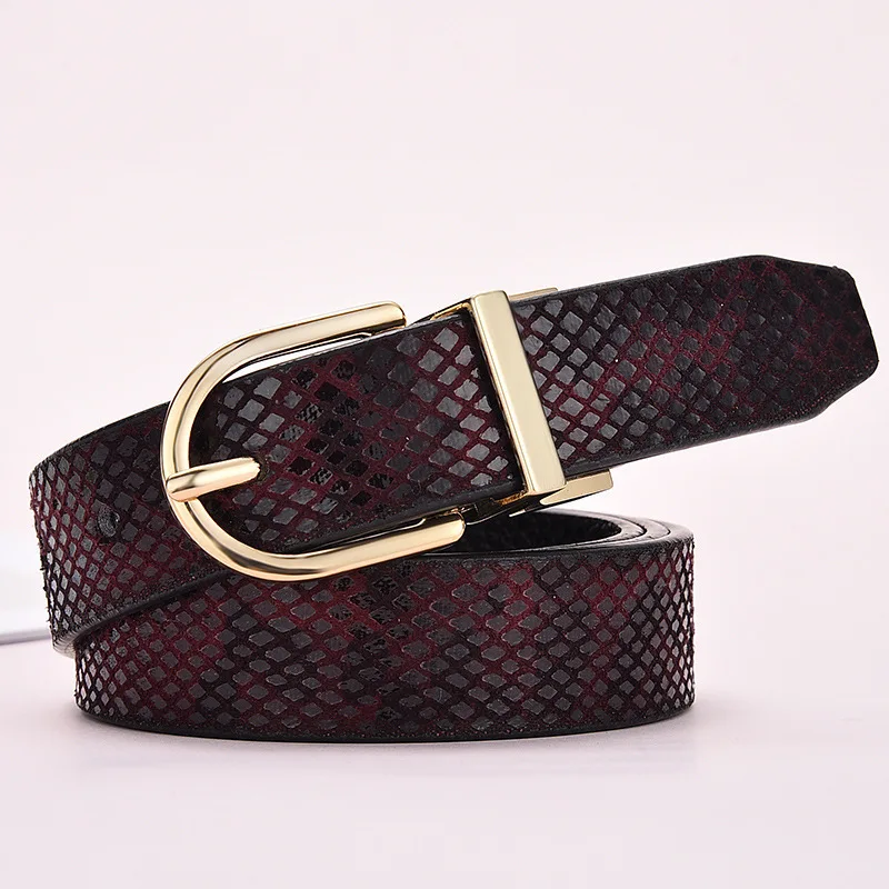 Women's Strap Casual All-match Women Brief Pu Leather Belt Women Strap Leopard Print Belts Top Quality Jeans Belt - Цвет: diamond