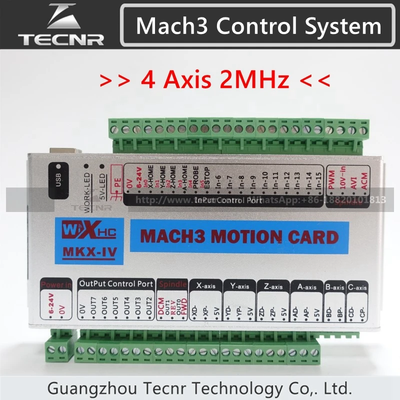 XHC MK4 Mach3 breakout board 4 axis USB карта управления движением 2 МГц Поддержка windows 7 10 |