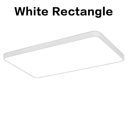 White Rectangle Светодиодный потолочный светильник Ультратонкий 5 см светодиодный Современный простой светильник черно-белый круглый квадратный для гостиной спальни фойе столовой - Цвет корпуса: White Rectangle