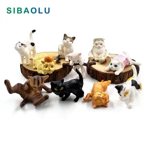 1 шт., игрушечная статуэтка кошки, миниатюрная Реалистичная Статуэтка котенка, животное, украшение мини-сказочный сад, мультяшная статуэтка, ремесло, Декор для дома или для автомобиля