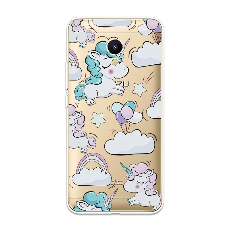 Силиконовый чехол для Meizu M3 M5 M6 NTOE M3S M5S M5C M6S M6T крышка прозрачная цветы рисунком Soft