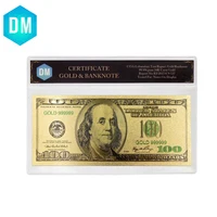 american normal currency bill note 24k 999 9 gold foil 100 dollar world paper money art crafts with coa frame worth collection