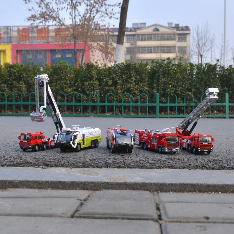 Литье под давлением инженерные модели автомобилей KDW 1:50 сплав пожарная техника