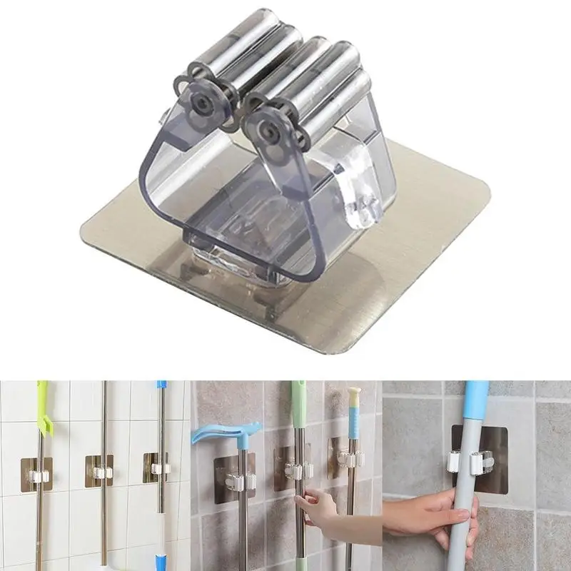 Новый настенный органайзер для швабры держатель вешалка щетки метлы стеллаж