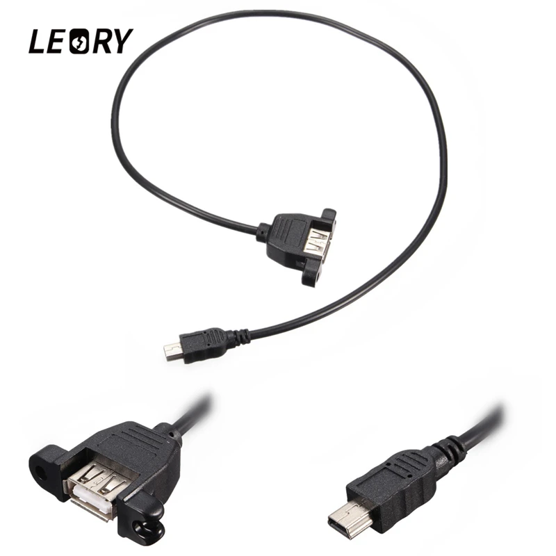 LEORY новый высококачественный Портативный 50 см 5 контактный мини USB штекер на 2 0