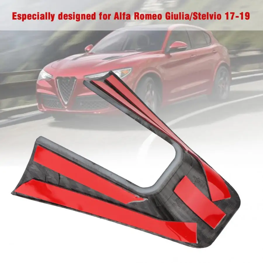 Украшение руля из углеродного волокна, рамка, накладка, подходит для Alfa Romeo Giulia 17-19, аксессуары для левого вождения автомобиля
