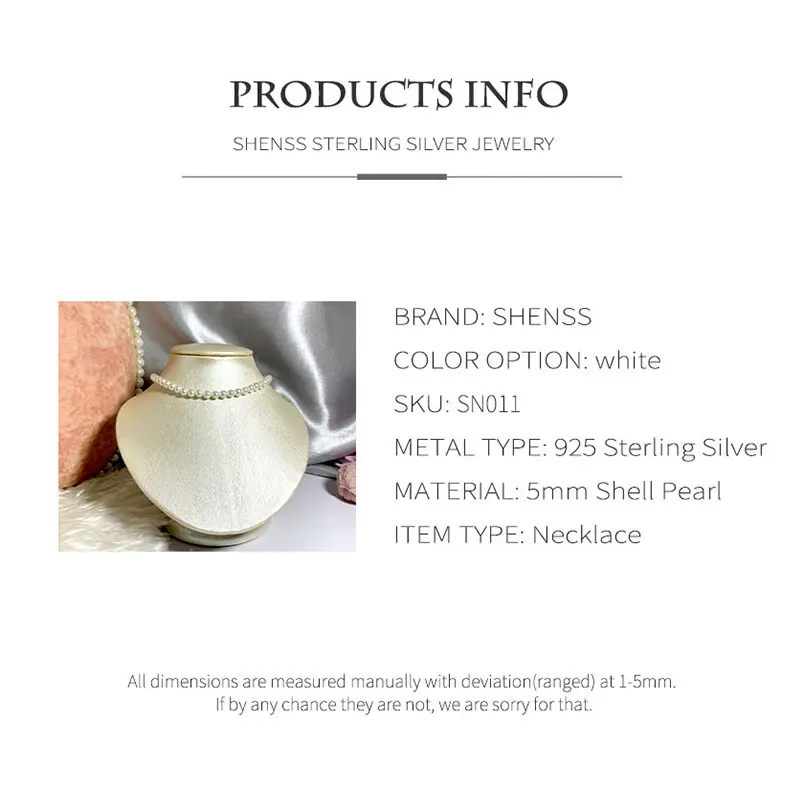 Цепочка женская из серебра 925 пробы с жемчугом 5 мм|Ожерелья| |