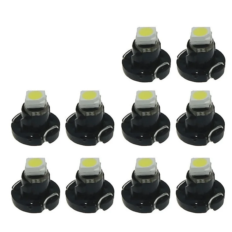 10 шт. T3 1210 1SMD приборная панель, светильник, автомобильная внутренняя светодиодная лампа, лампы белого цвета, DC12V 6500K 50LM, лампа для чтения, Автомобильный Дверной светильник