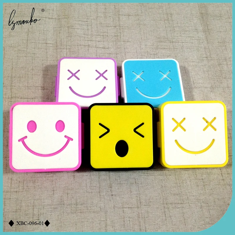 Lymouko новый дизайн мультяшный милый смайлик портативный с зеркалом чехол для